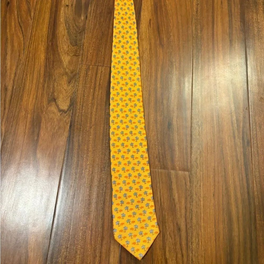 Tommy Hilfiger vintage orange/blue palm tree tie